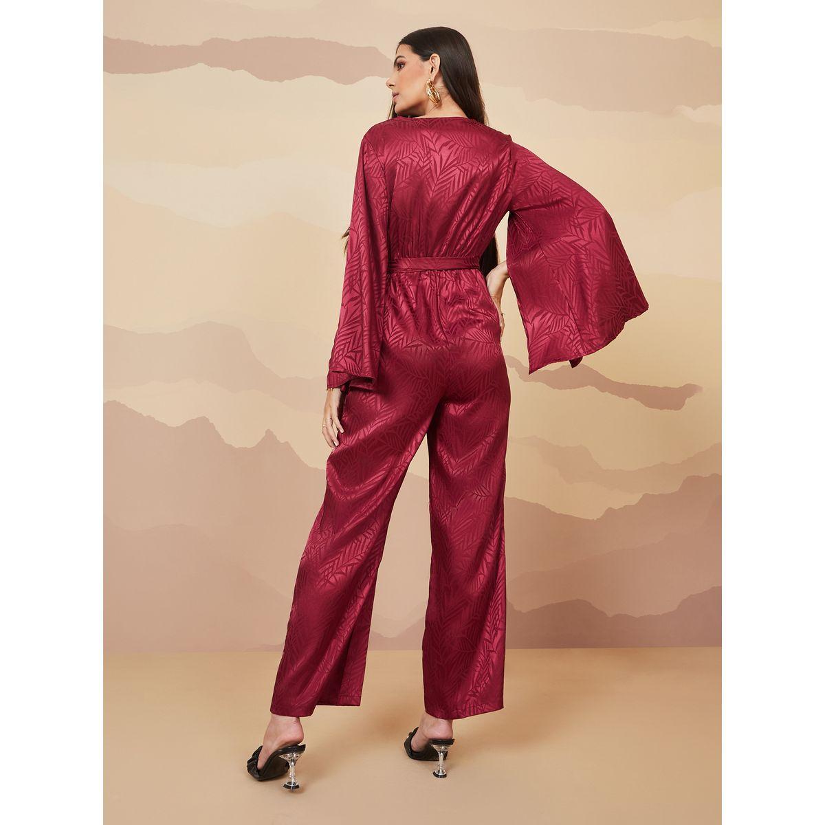 Styli Limited Cape Sleeves Jacquard Satin Jumpsuit-women-clothing-jumpsuits-image-4