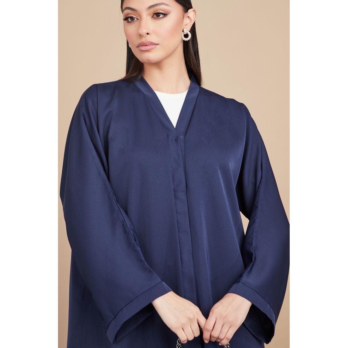 Styli V Neck Casual Abaya with Matching Sheila-women-arabicclothing-abayas-image-6