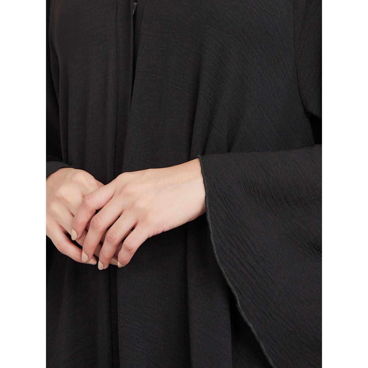 Styli Frill Detail Abaya with Button Closure-women-arabicclothing-abayas-image-6