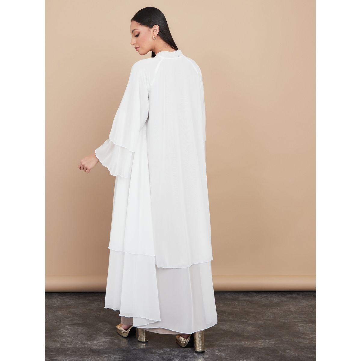 Styli Layered Georgette Abaya with Button Closure-women-arabicclothing-abayas-image-7