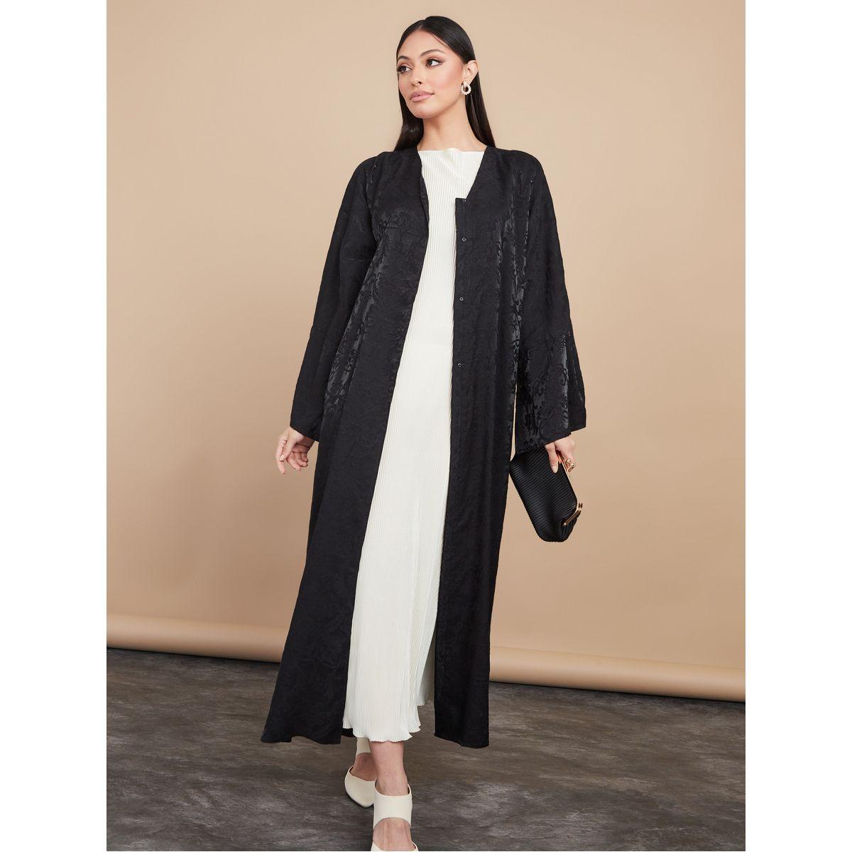 عباية جاكار باكمام بنمط جرس-women-arabicclothing-abayas-image-7