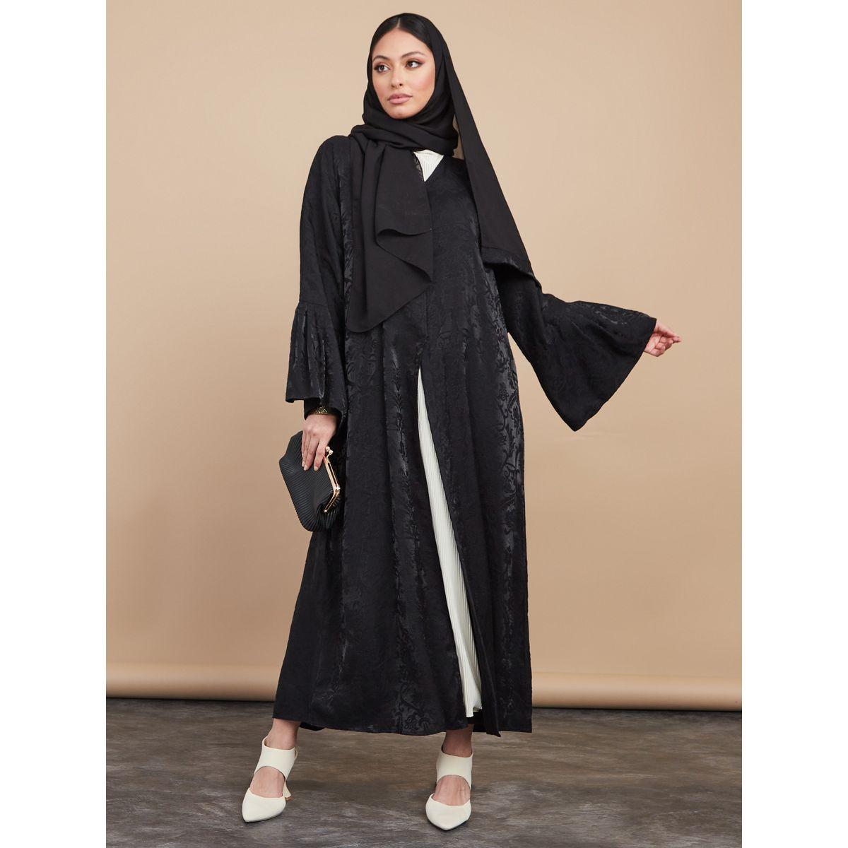 عباية جاكار باكمام بنمط جرس-women-arabicclothing-abayas-image-2