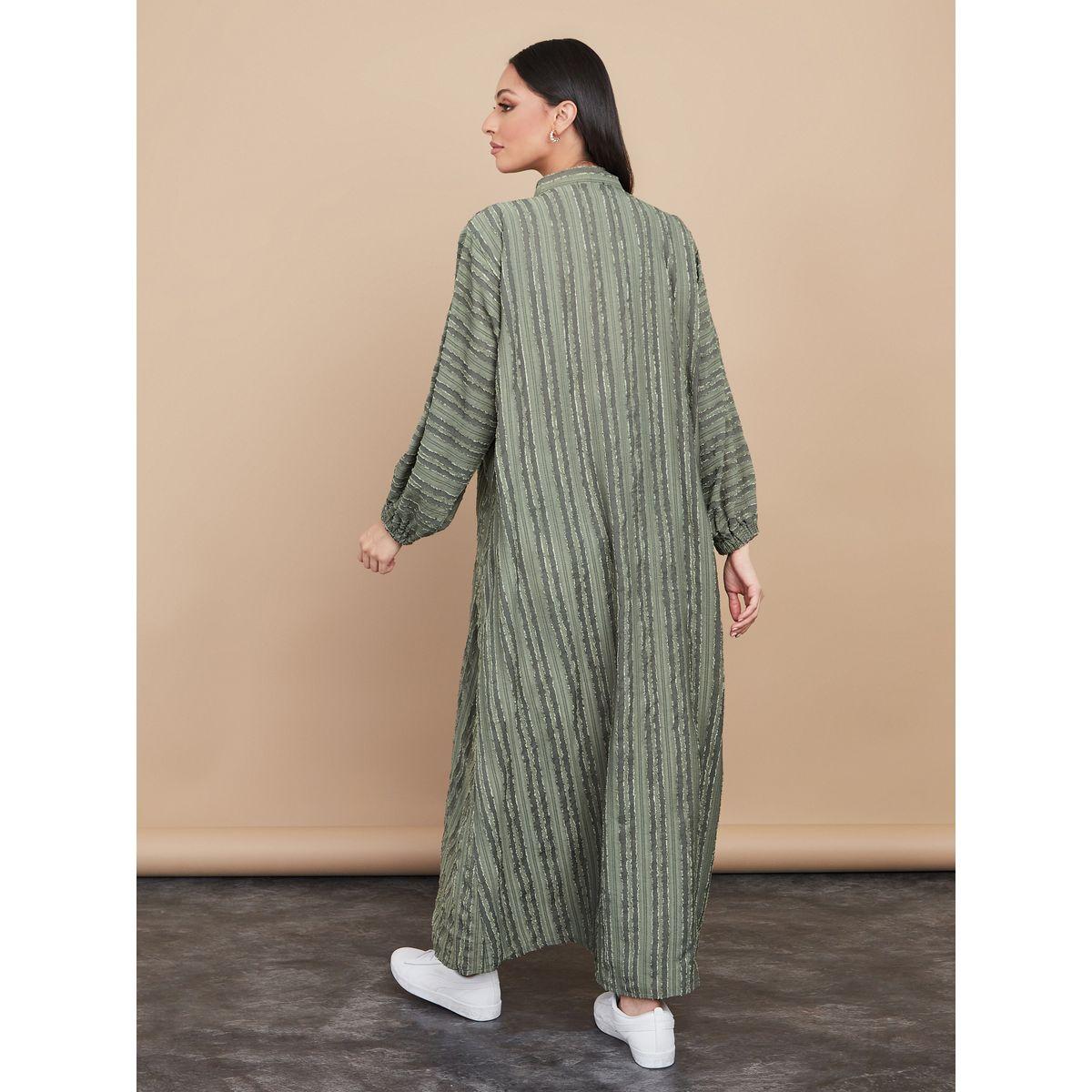 عباية بتفاصيل بارزة الملمس-women-arabicclothing-abayas-image-7