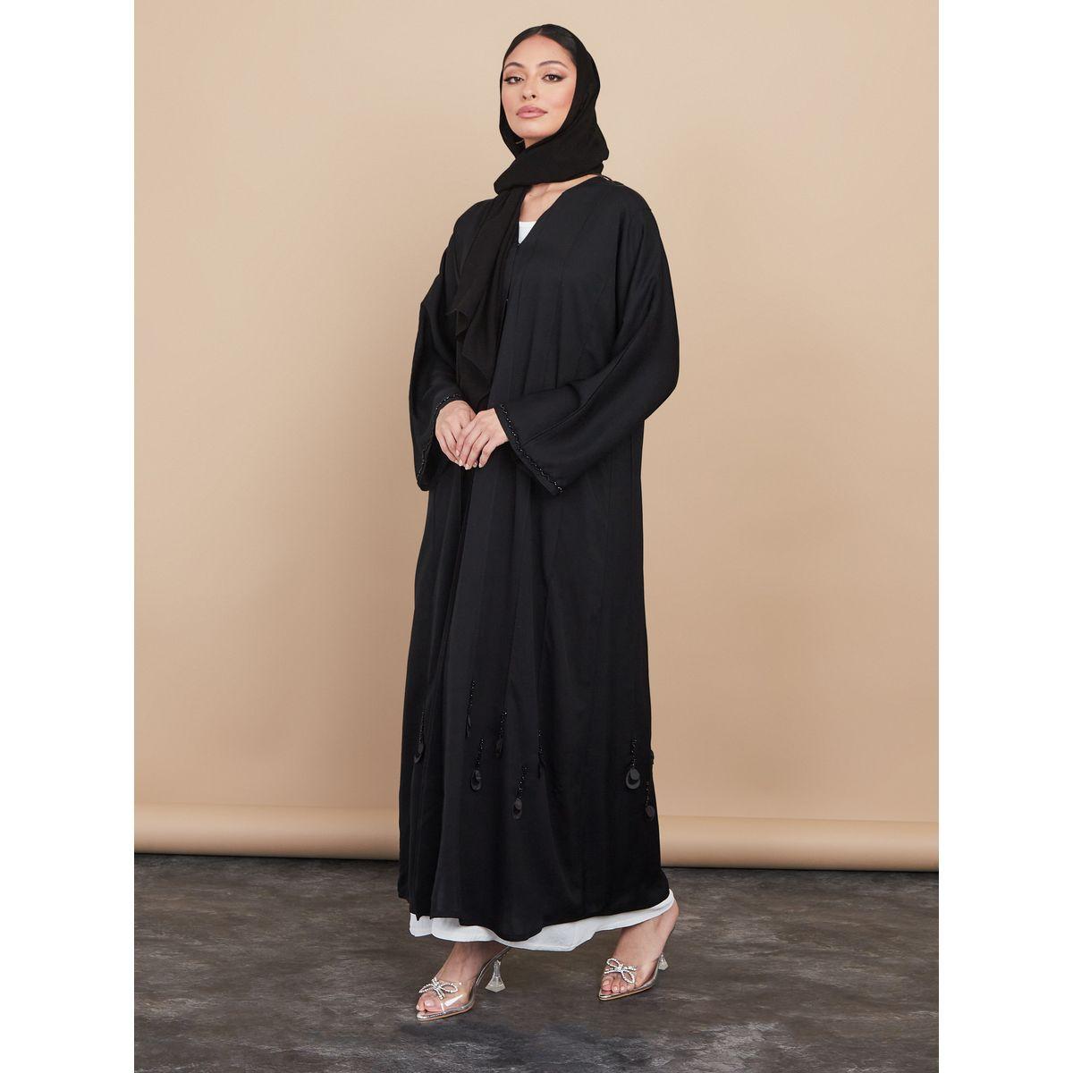 Styli Bottom Sequin Work Abaya with Matching Sheila-women-arabicclothing-abayas-image-6