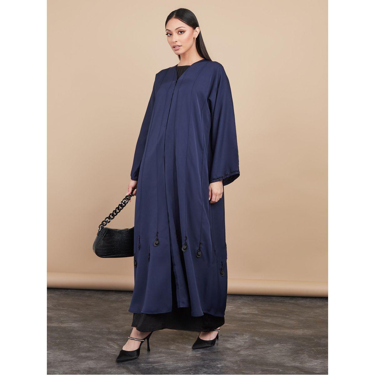 Styli Bottom Sequin Work Abaya with Matching Sheila-women-arabicclothing-abayas-image-3