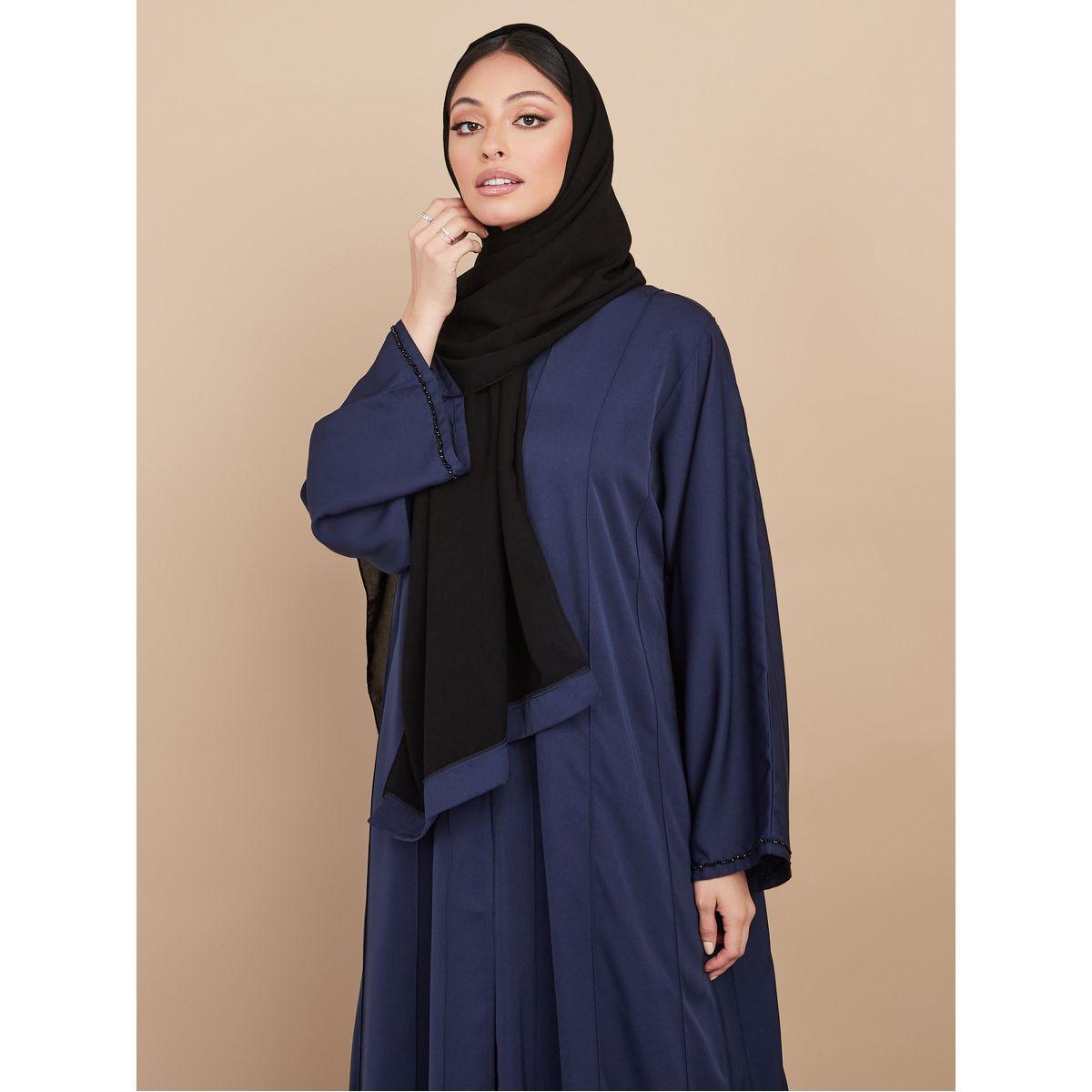 Styli Bottom Sequin Work Abaya with Matching Sheila-women-arabicclothing-abayas-image-4