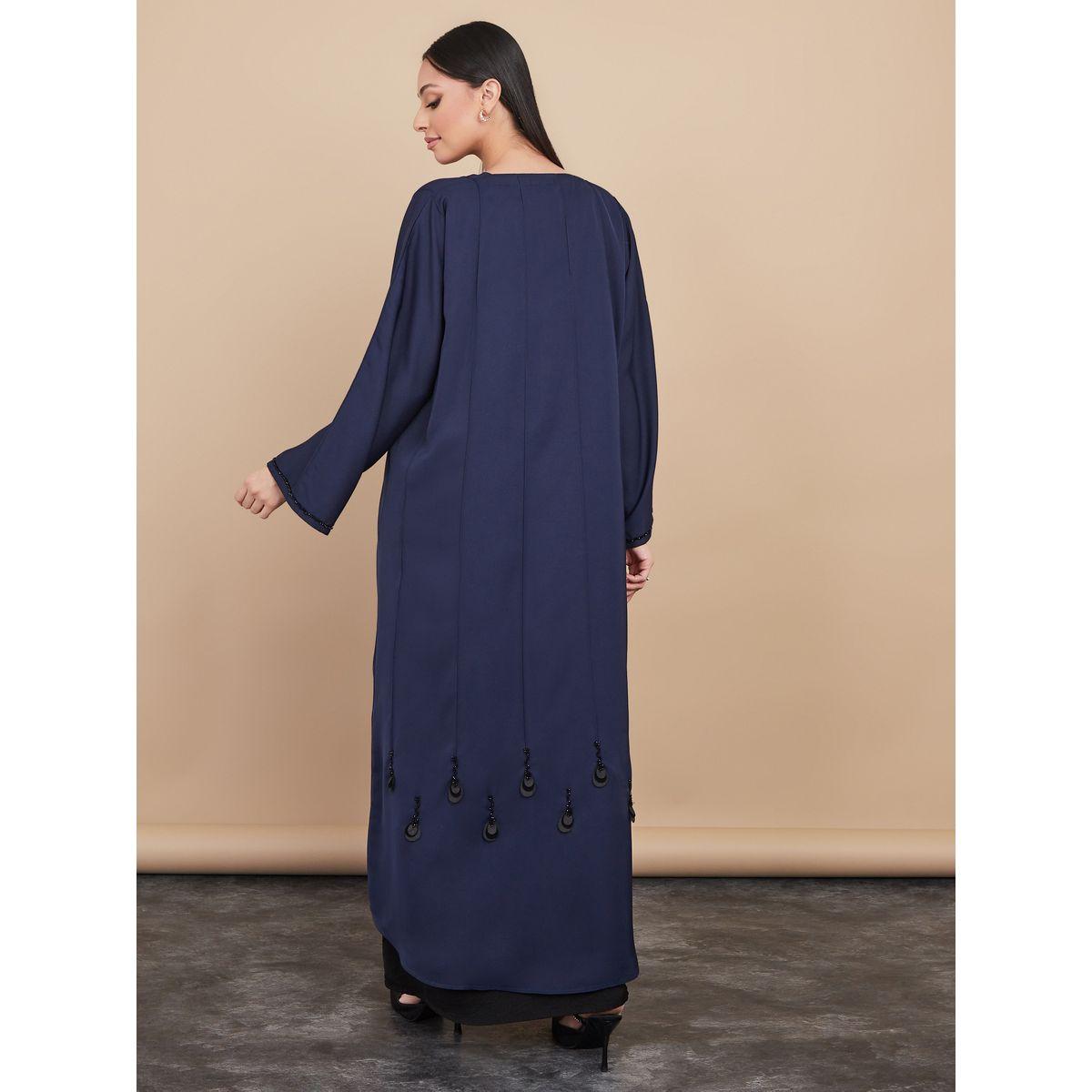 Styli Bottom Sequin Work Abaya with Matching Sheila-women-arabicclothing-abayas-image-7