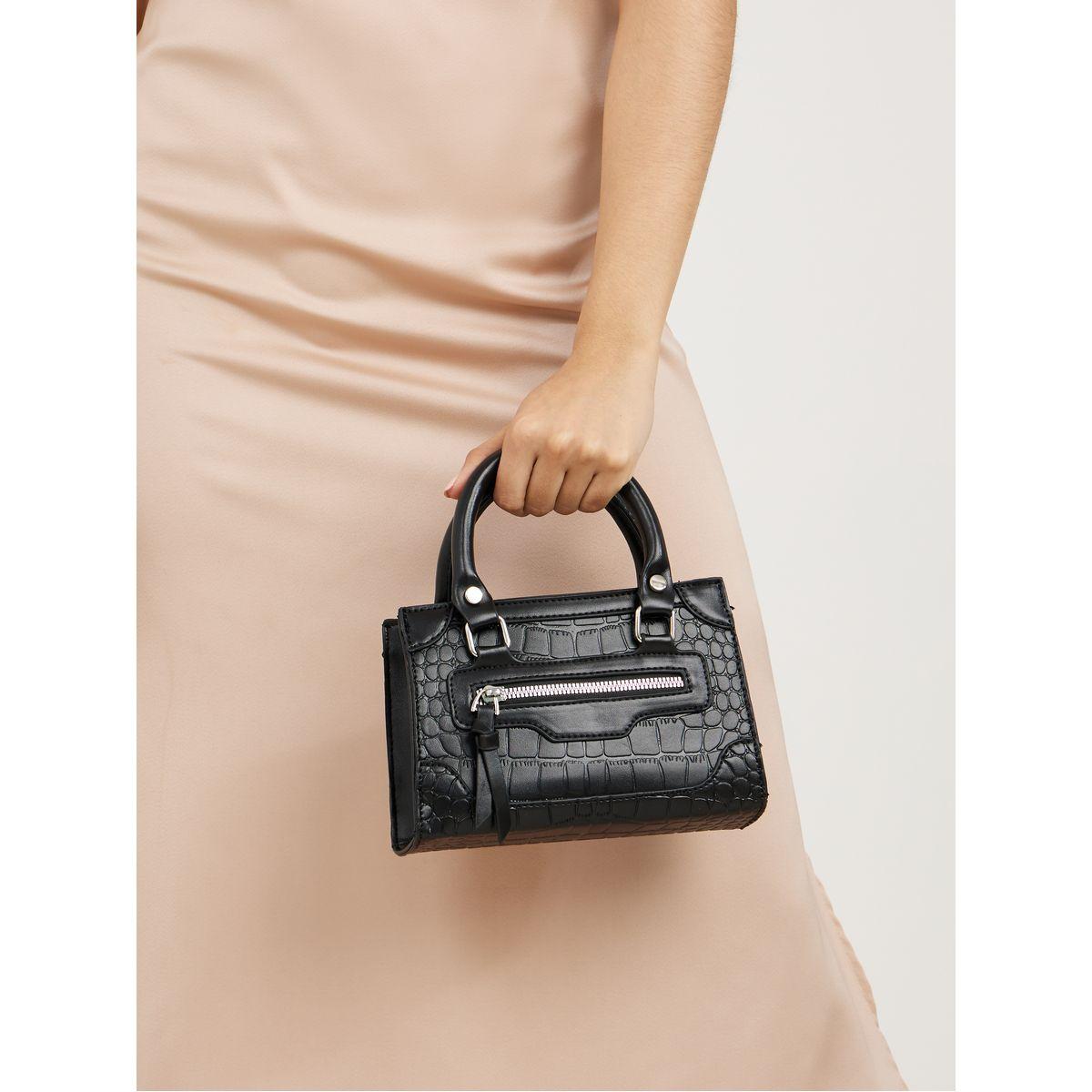 Styli Croc Texture City Bag with Detachable Strap-women-bagsandwallets-handbags-image-2