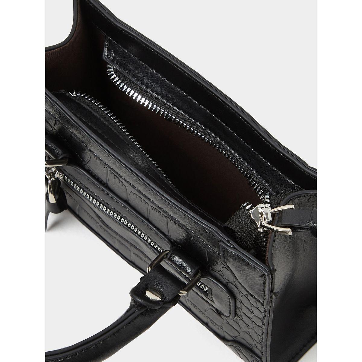 Styli Croc Texture City Bag with Detachable Strap-women-bagsandwallets-handbags-image-4