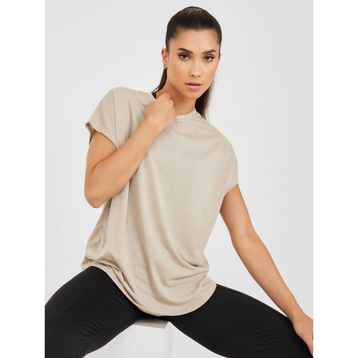 Styli Active Pack of 2 - Solid Curved Hem Active Tops-sports-women-clothing-tshirtsandvests-image-2