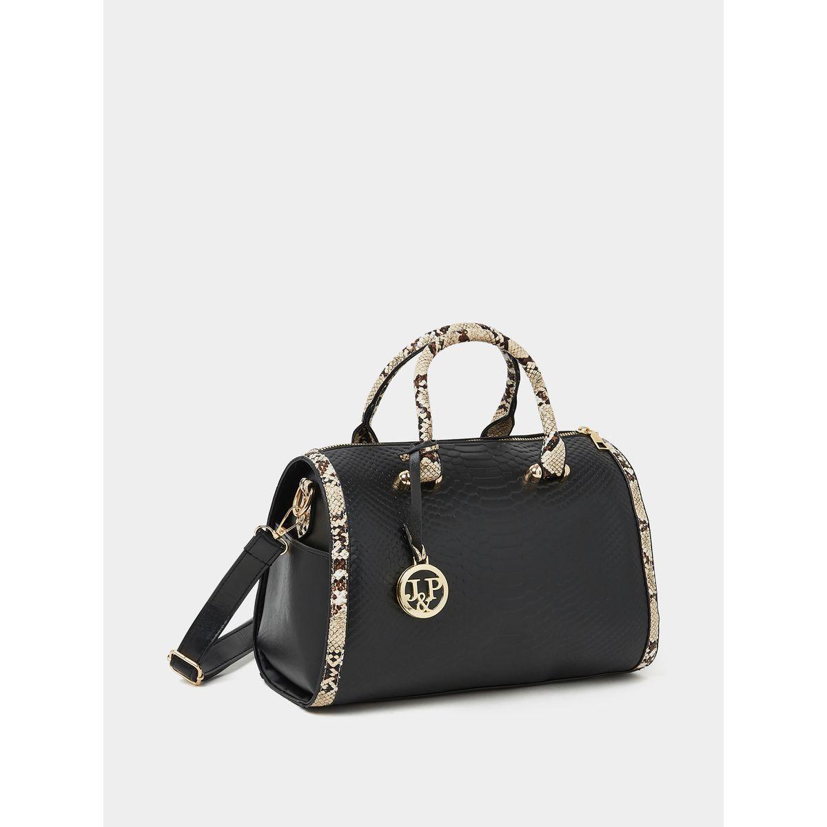 Styli Snakeskin Print Textured Handbag-women-bagsandwallets-handbags-image-1