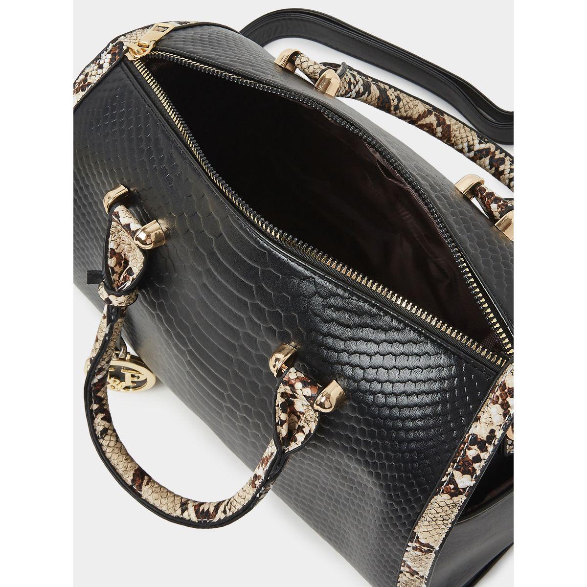 Styli Snakeskin Print Textured Handbag-women-bagsandwallets-handbags-image-5