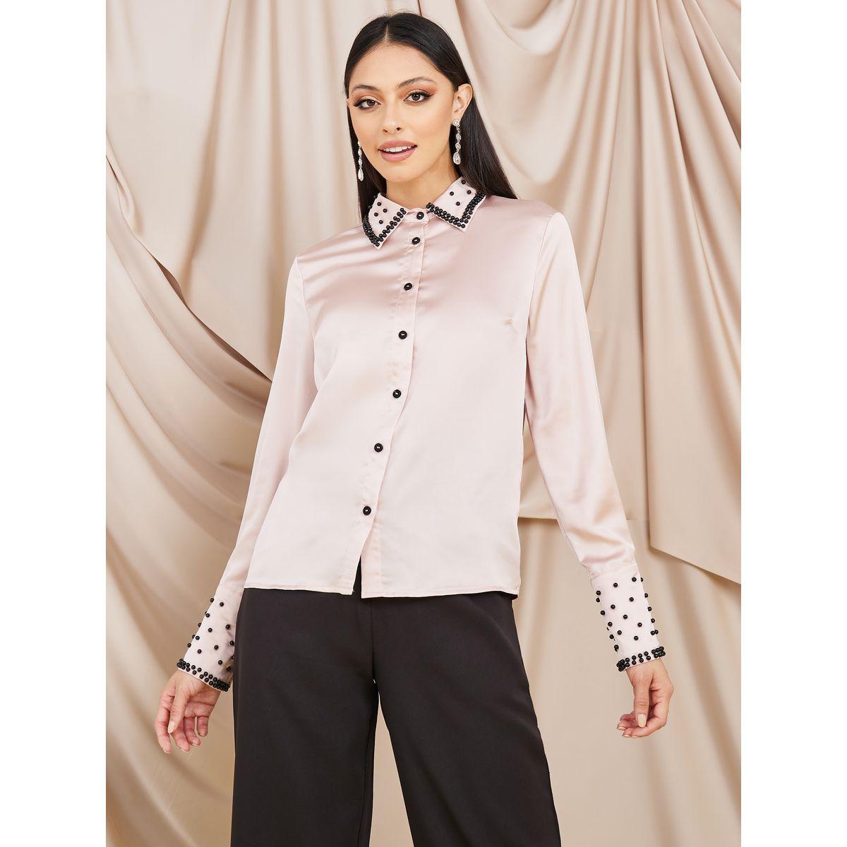 بلوزة ساتان بقصة عادية-women-clothing-shirtsandblouses-shirts-image-3
