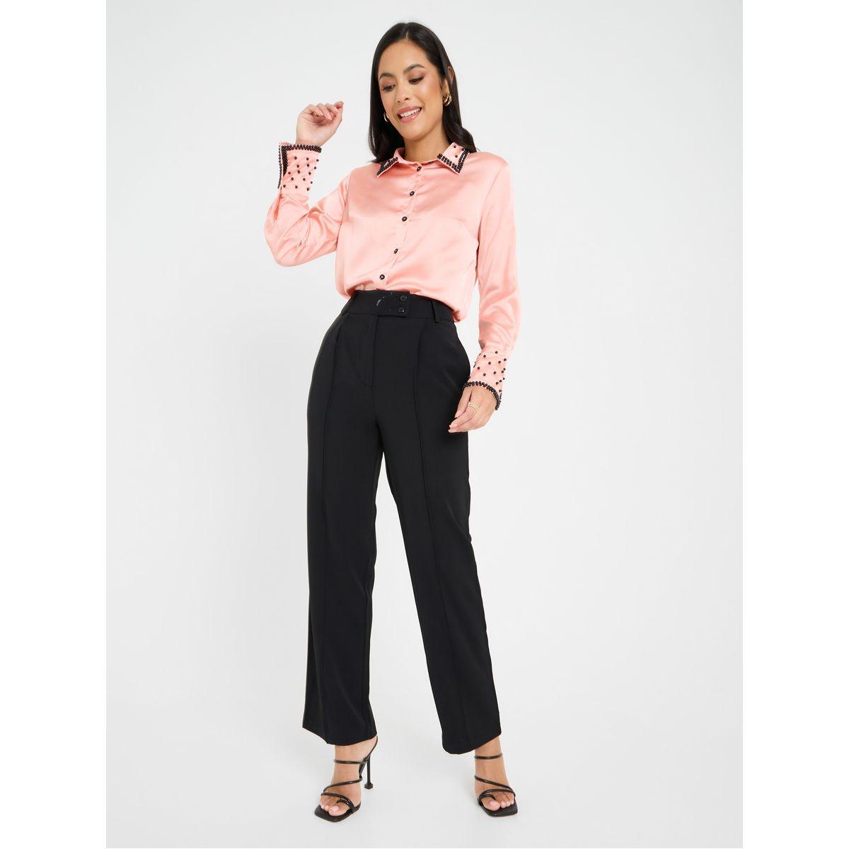 بلوزة ساتان بقصة عادية-women-clothing-shirtsandblouses-shirts-image-2