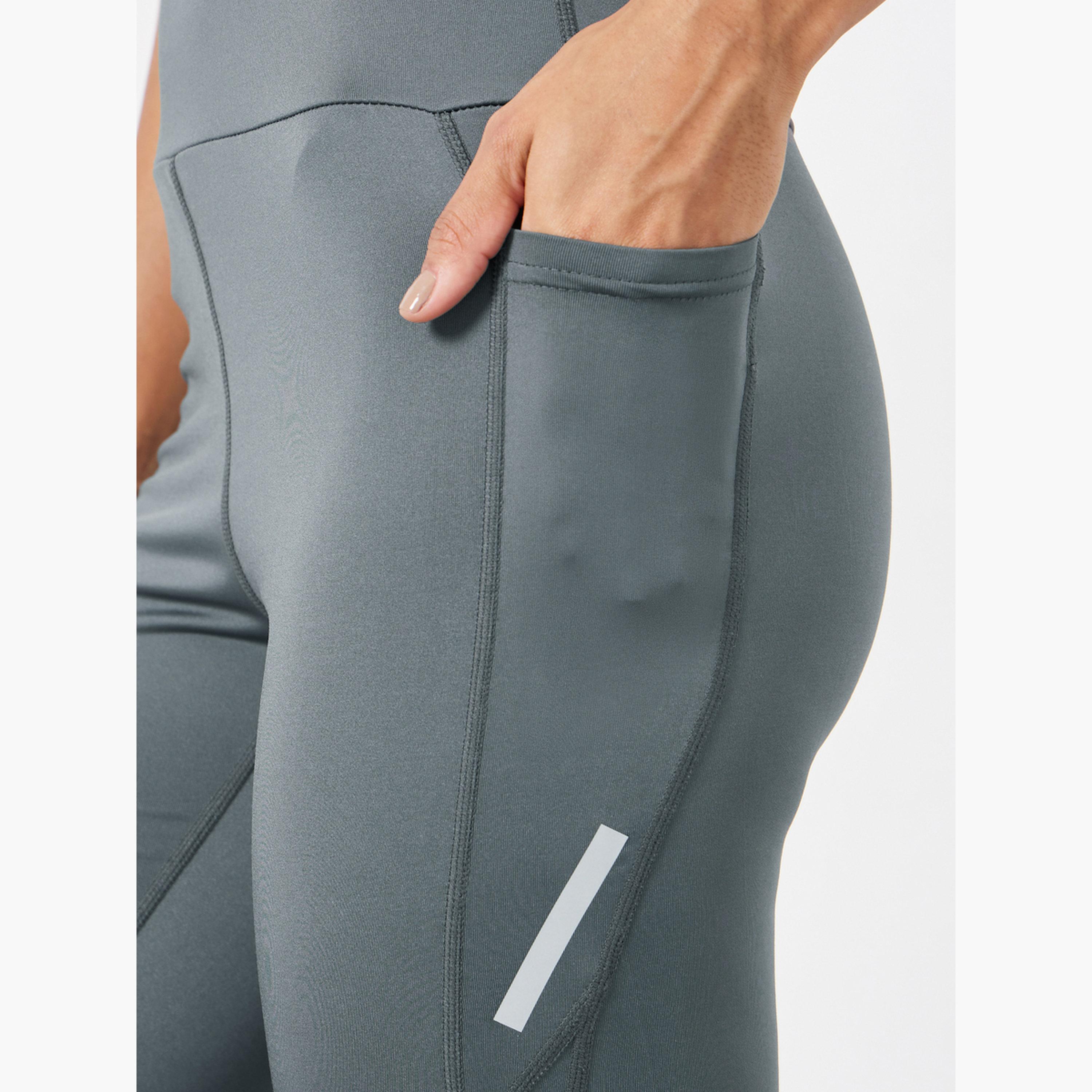 Styli Charcoal Single Side Reflector Stripe Leggings-women-clothing-sportswearandactivewear-bottoms-leggings-image-4