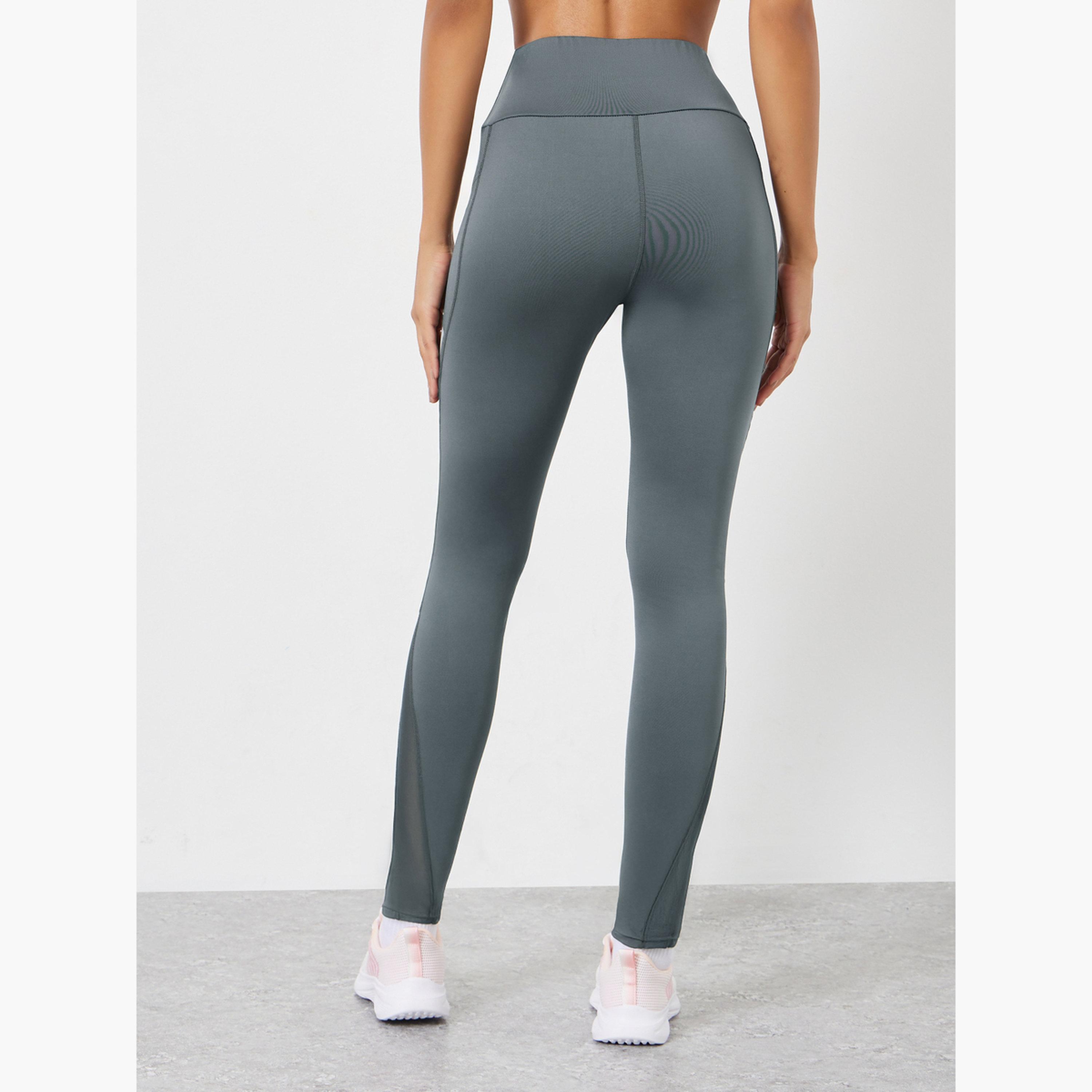 Styli Charcoal Single Side Reflector Stripe Leggings-women-clothing-sportswearandactivewear-bottoms-leggings-image-5