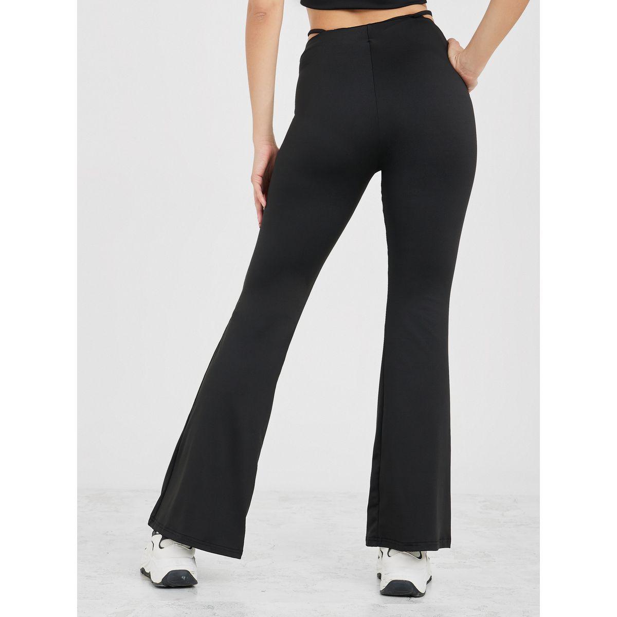 Styli Active Waist Strap Detail Active Flared Leggings-women-clothing-sportswearandactivewear-bottoms-image-4