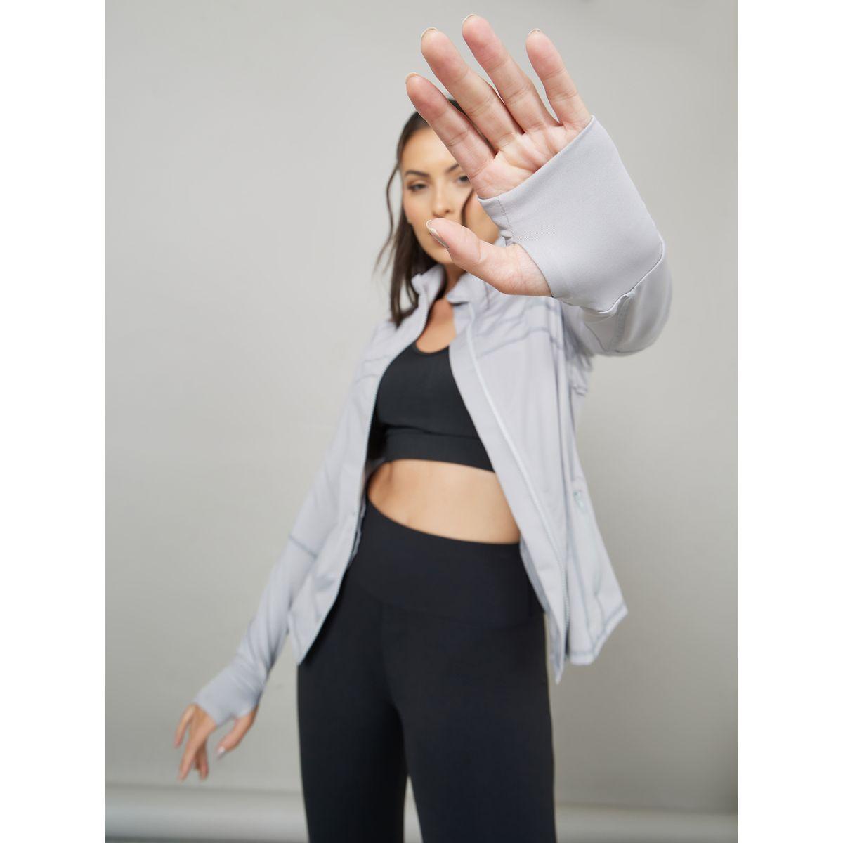 Styli Active Zip Slit Pockets Overlay Flap Back Detail Thumbhole Active Jacket-women-clothing-sportswearandactivewear-coatsandjackets-jackets-image-4
