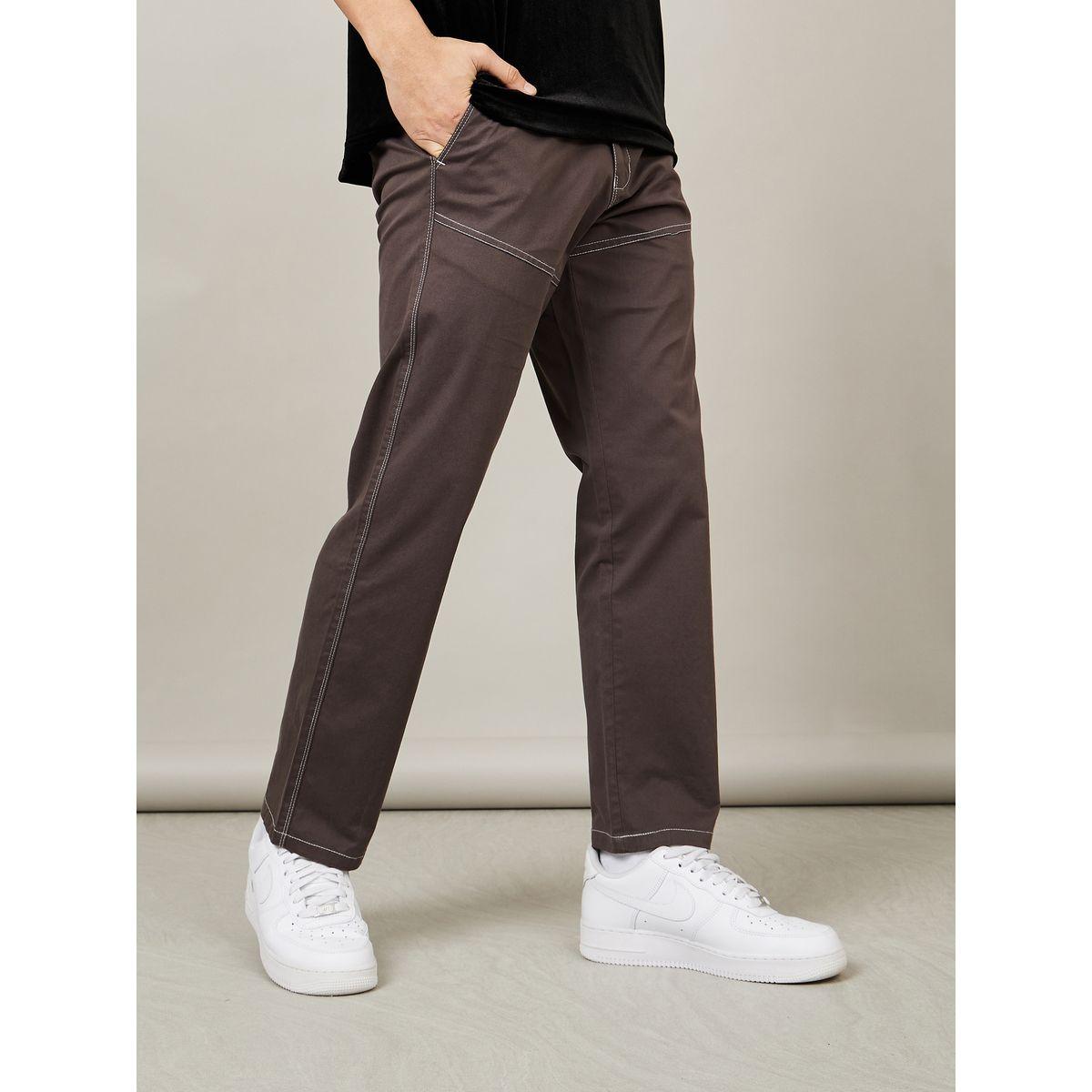 Styli Contrast Stitch Detail Cotton Twill Relaxed Fit Chino-men-clothing-bottoms-trousersandchinos-chinos-image-1