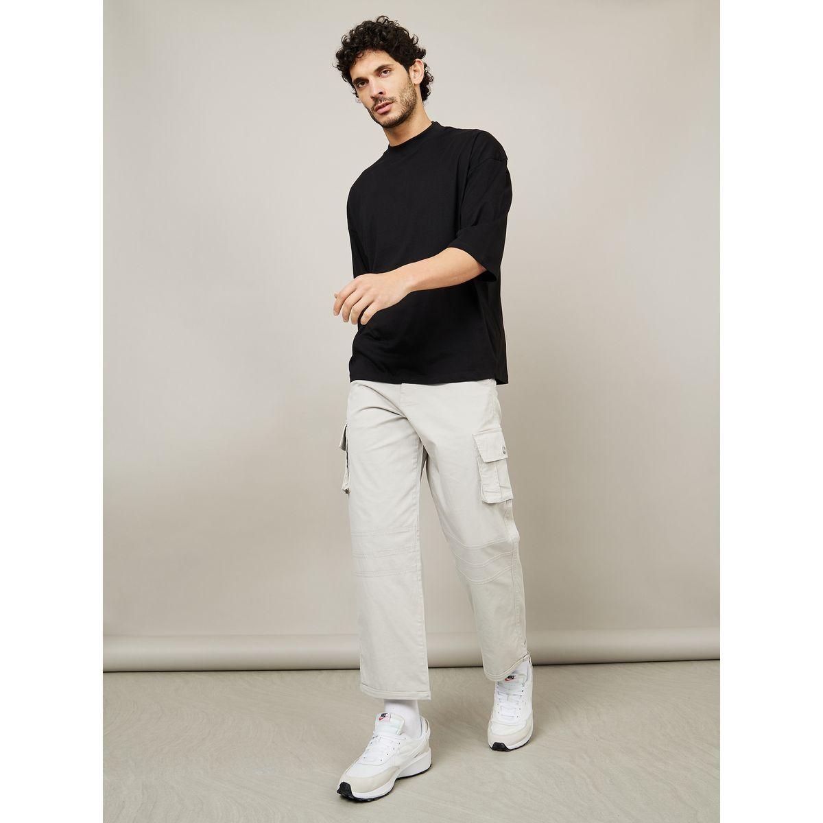 Styli Panel Detail Cotton Twill Oversized Cargo-men-clothing-bottoms-trousersandchinos-trousers-image-2