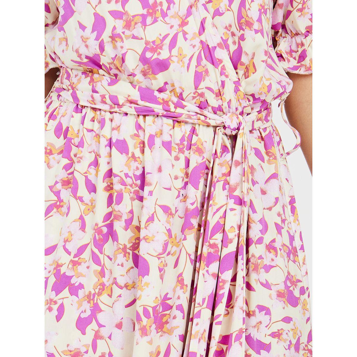 Styli Floral Print Wrap Front A-Line Midi Dress-women-clothing-dresses-image-3