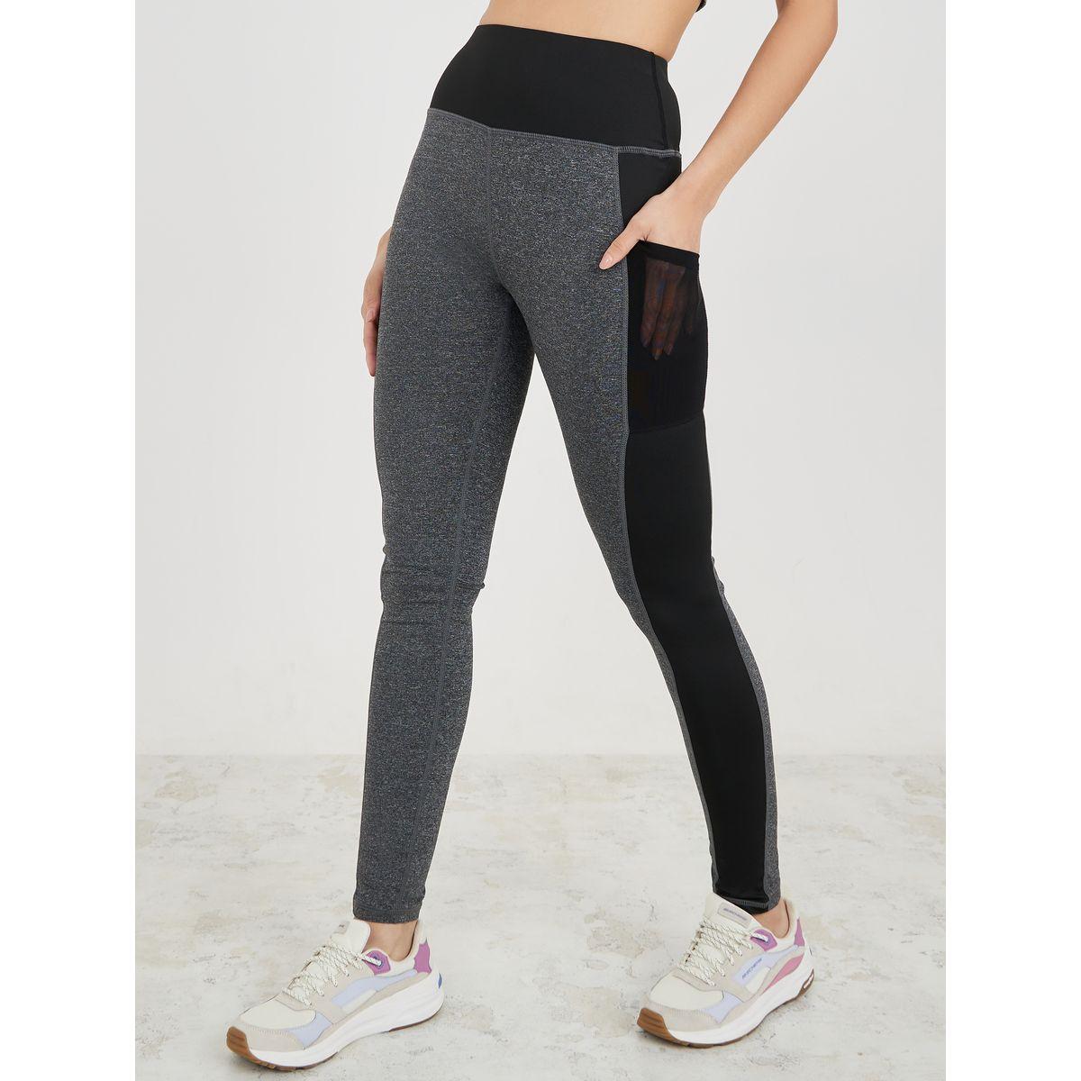 Styli Active Mesh Pocket Detail Waist & Side Panel Colorblock Active Leggings-women-clothing-sportswearandactivewear-bottoms-image-3