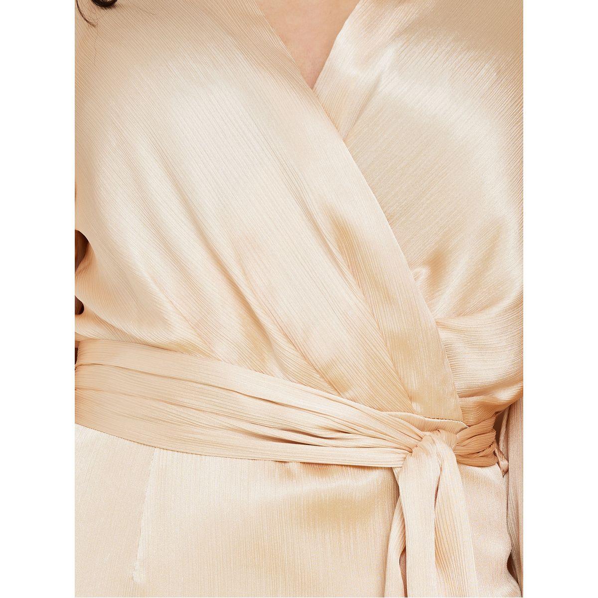Styli Volume Sleeve Satin Wrap Midi Dress-women-clothing-dresses-image-3