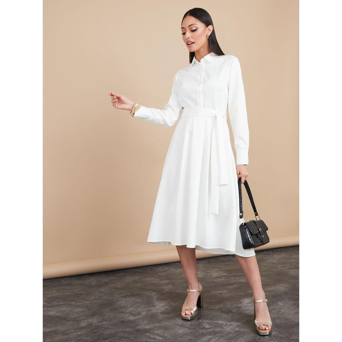 فستان ميدي برباط خصر-women-clothing-dresses-image-1