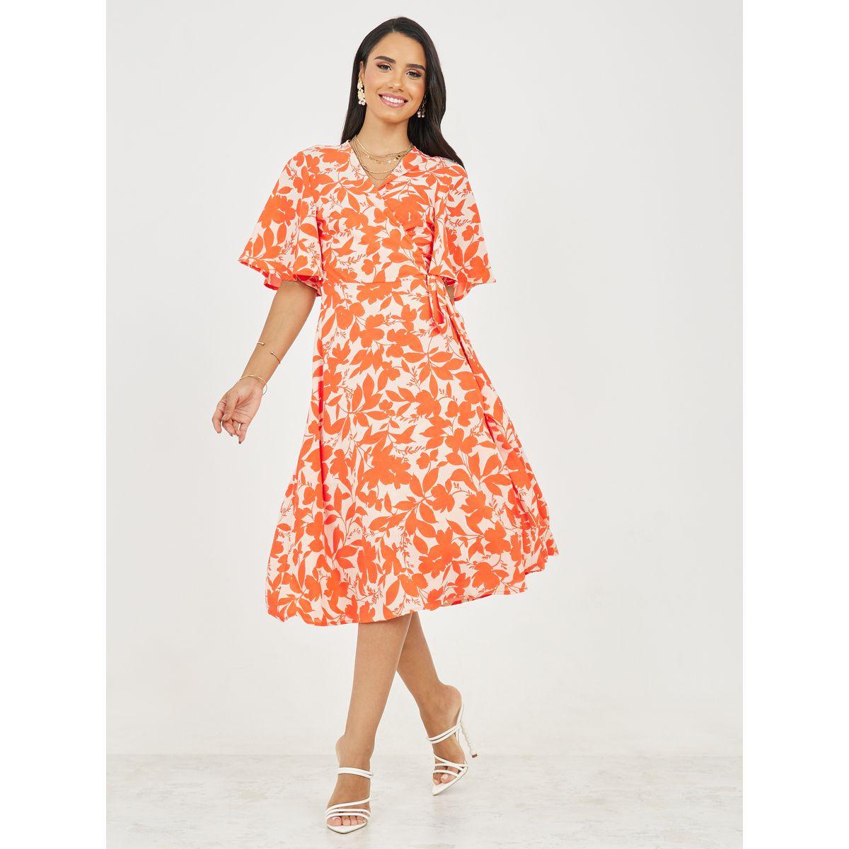 Styli Floral Print A-Line Wrap Midi Dress-women-clothing-dresses-image-1