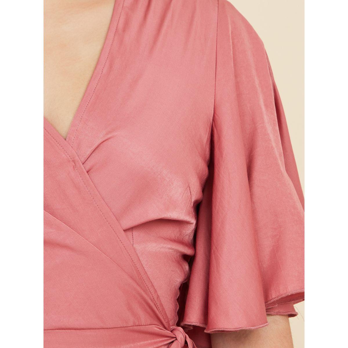 فستان طويل بنمط لف وكشكش-women-clothing-dresses-image-3