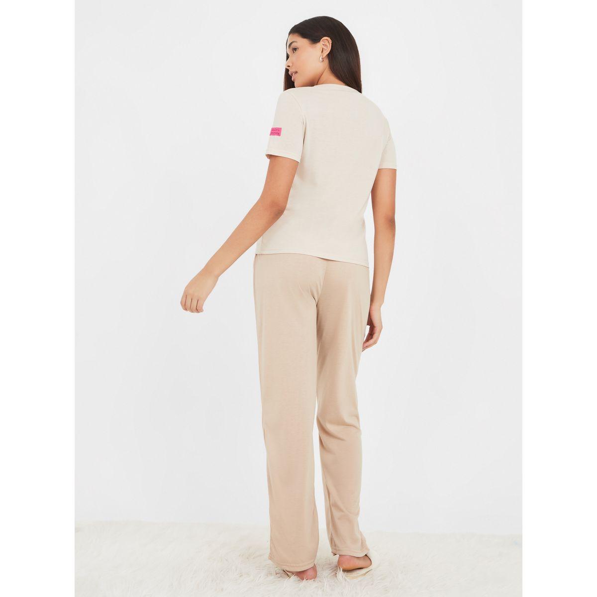 طقم بيجاما من ( تيشيرت + بنطال )-women-clothing-nightwear-pyjamas-longsets-image-6