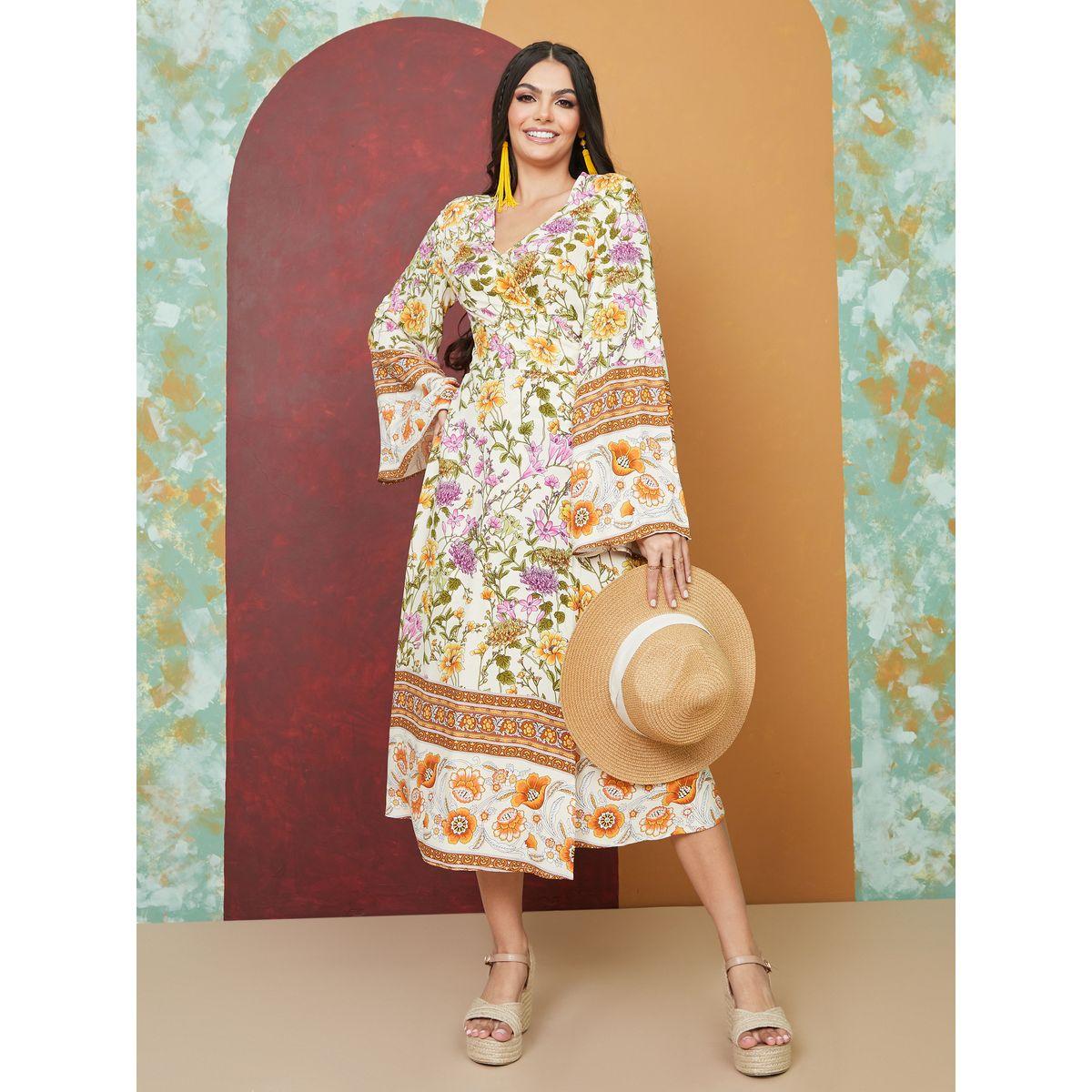 Styli Floral Print Wrap Midi Dress-women-clothing-dresses-image-2