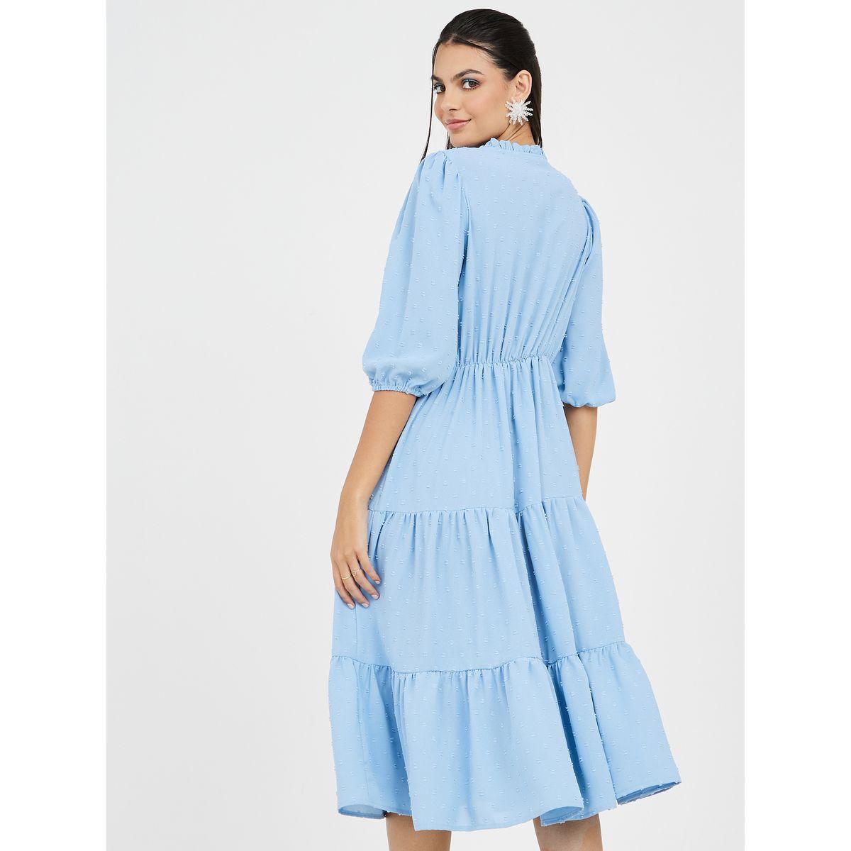 Styli Dobby Tiered Midi Dress-women-clothing-dresses-image-4