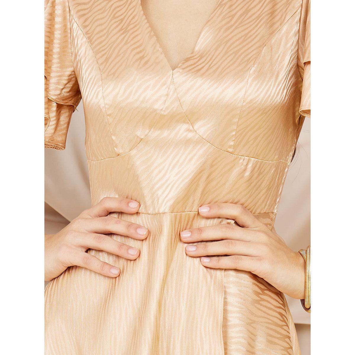 Styli Frill Sleeve Jacquard A-Line Maxi Dress-women-clothing-dresses-image-3