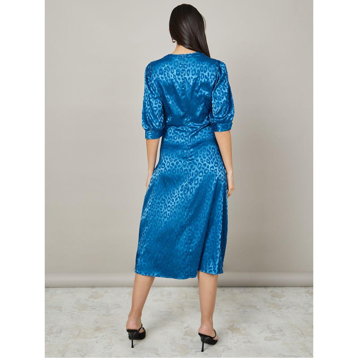 فستان ميدي باكمام قصيرة-women-clothing-dresses-image-4