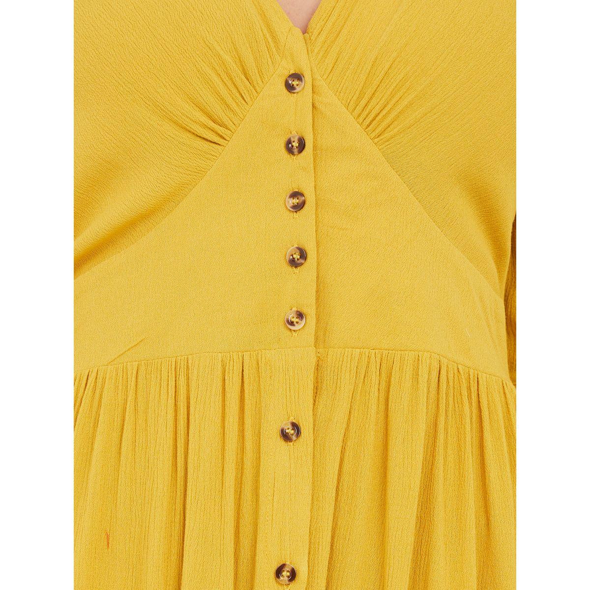 Styli Tie Cuff Sleeve Viscose A-Line Midi Dress-women-clothing-dresses-image-3