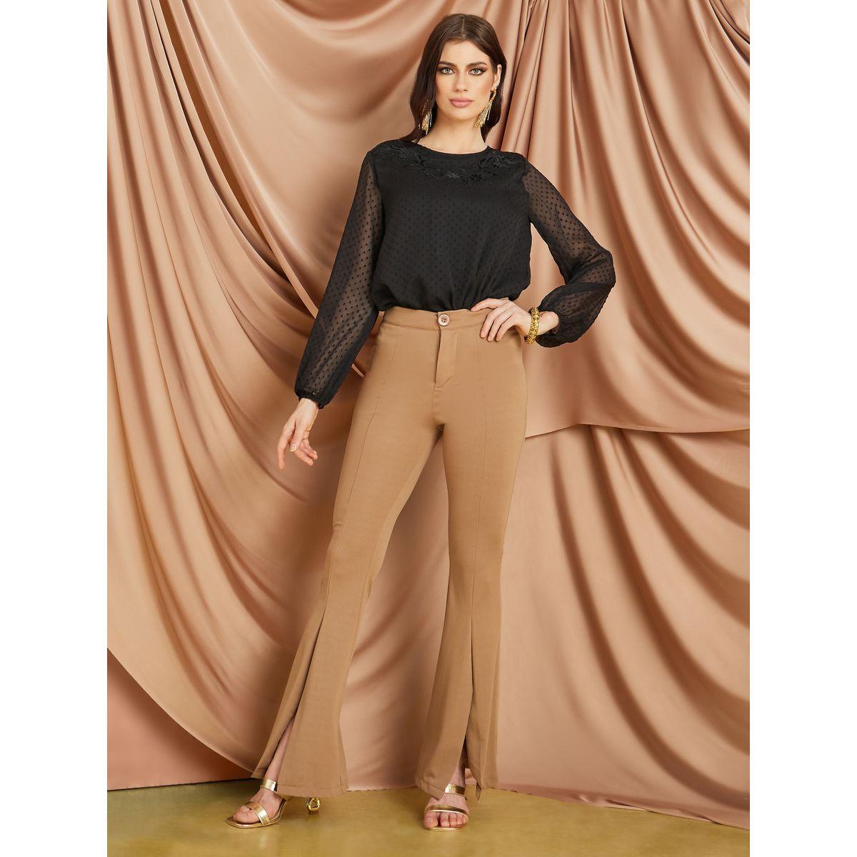 بلوزة تفاصيل مطرزة واكمام شفافة-women-clothing-shirtsandblouses-blouses-image-2