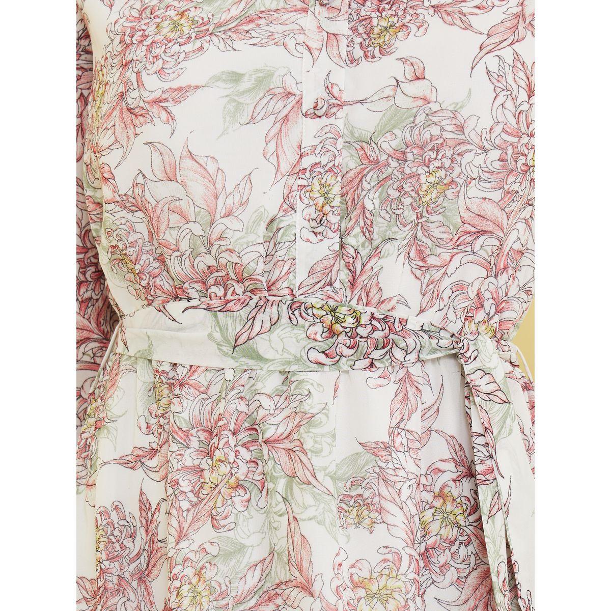 Styli All Over Print Shirt Maxi Dress with Tie Belt-women-clothing-dresses-image-3