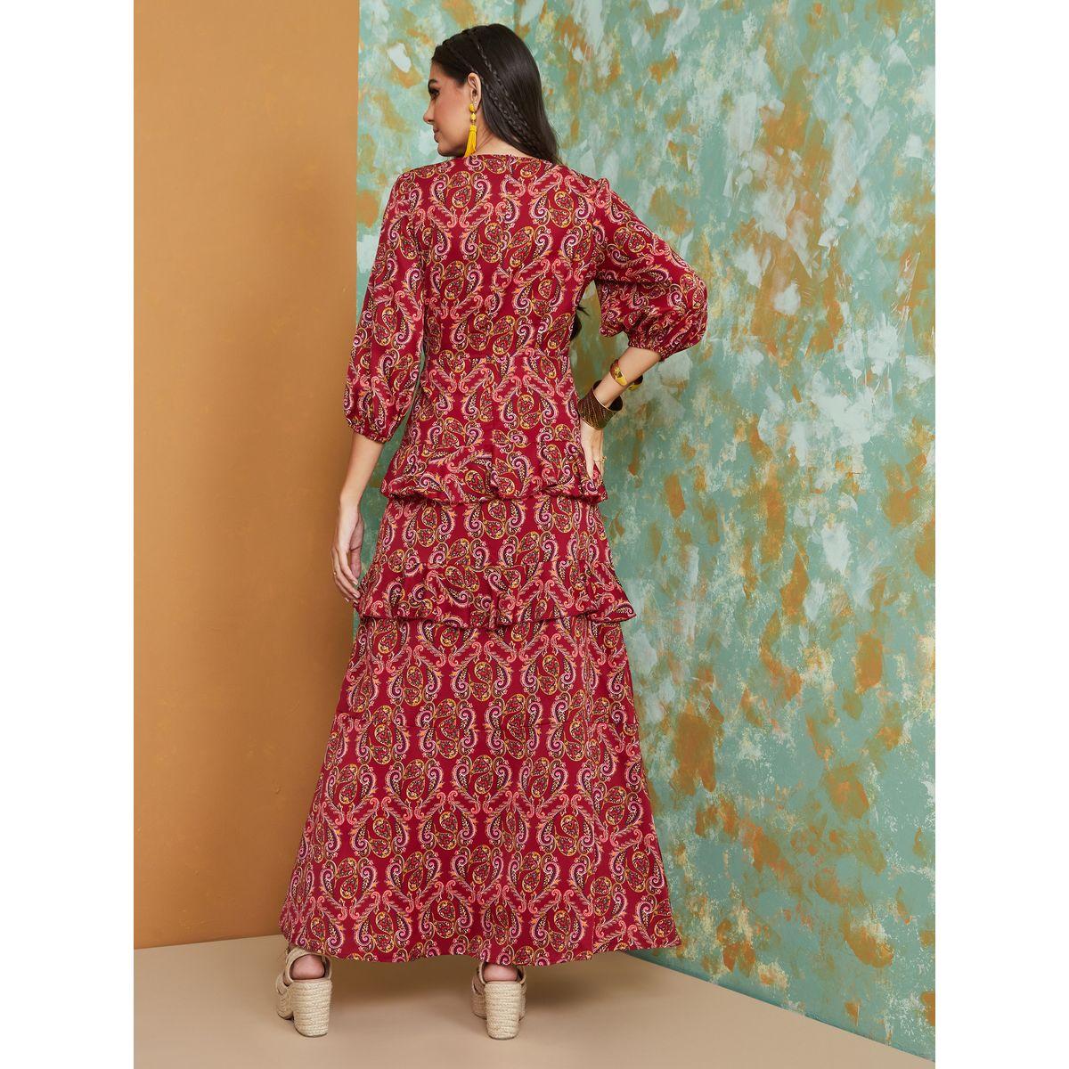 Styli Paisley Print Tiered Maxi Dress-women-clothing-dresses-image-4