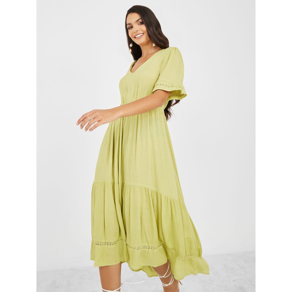 Styli High Low Hem Viscose A-Line Midi Dress-women-clothing-dresses-image-1