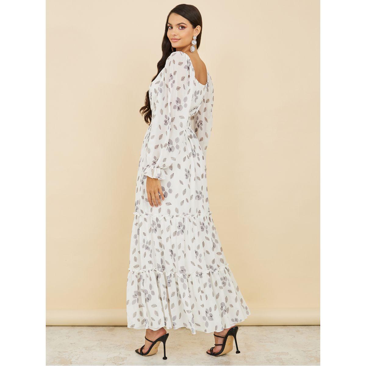 Styli Leaf AOP Smocked Waist Tiered Maxi Dress-women-clothing-dresses-image-4