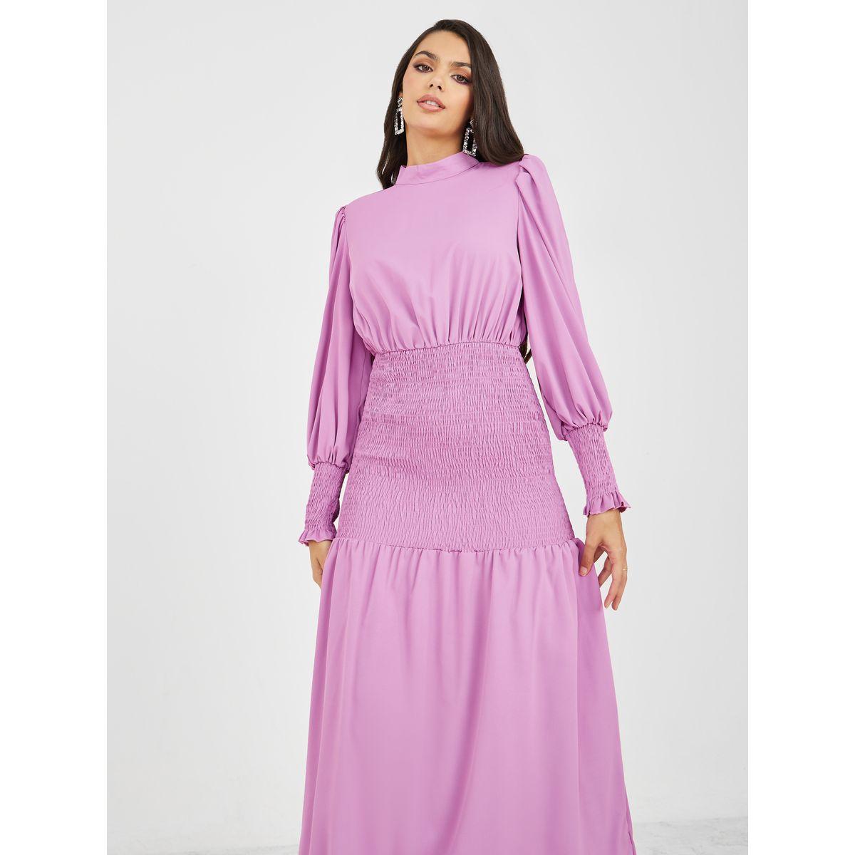 فستان طويل كاجوال بأكمام مكبلة-women-clothing-dresses-image-2