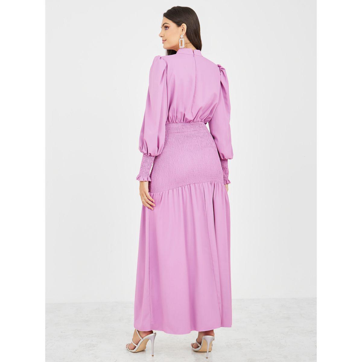 فستان طويل كاجوال بأكمام مكبلة-women-clothing-dresses-image-4