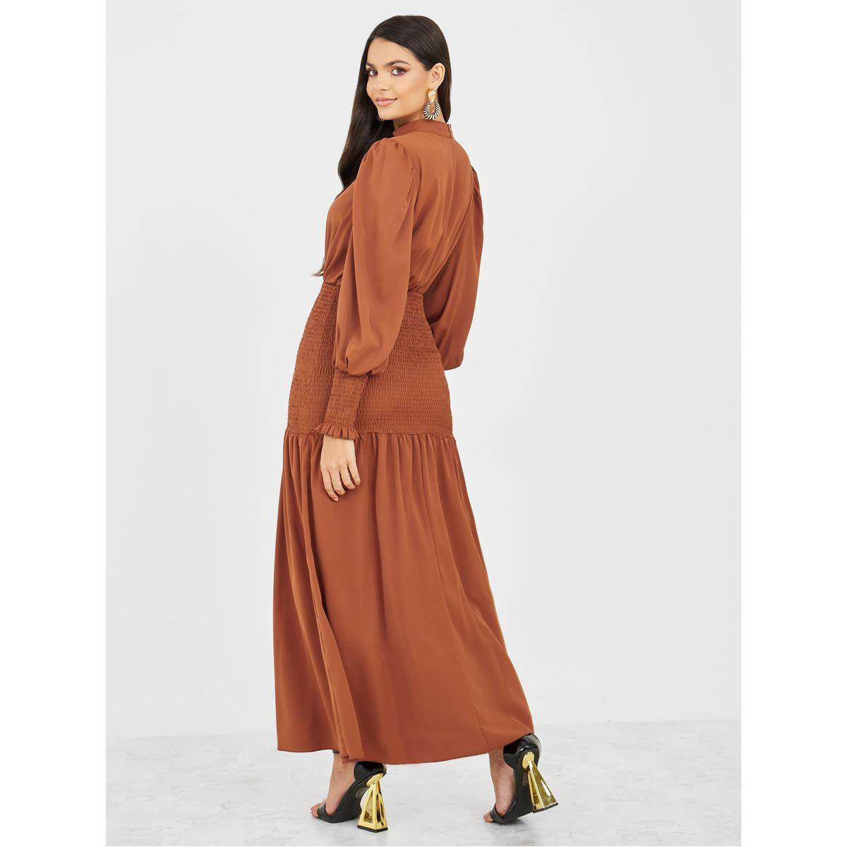 فستان طويل كاجوال بأكمام مكبلة-women-clothing-dresses-image-4