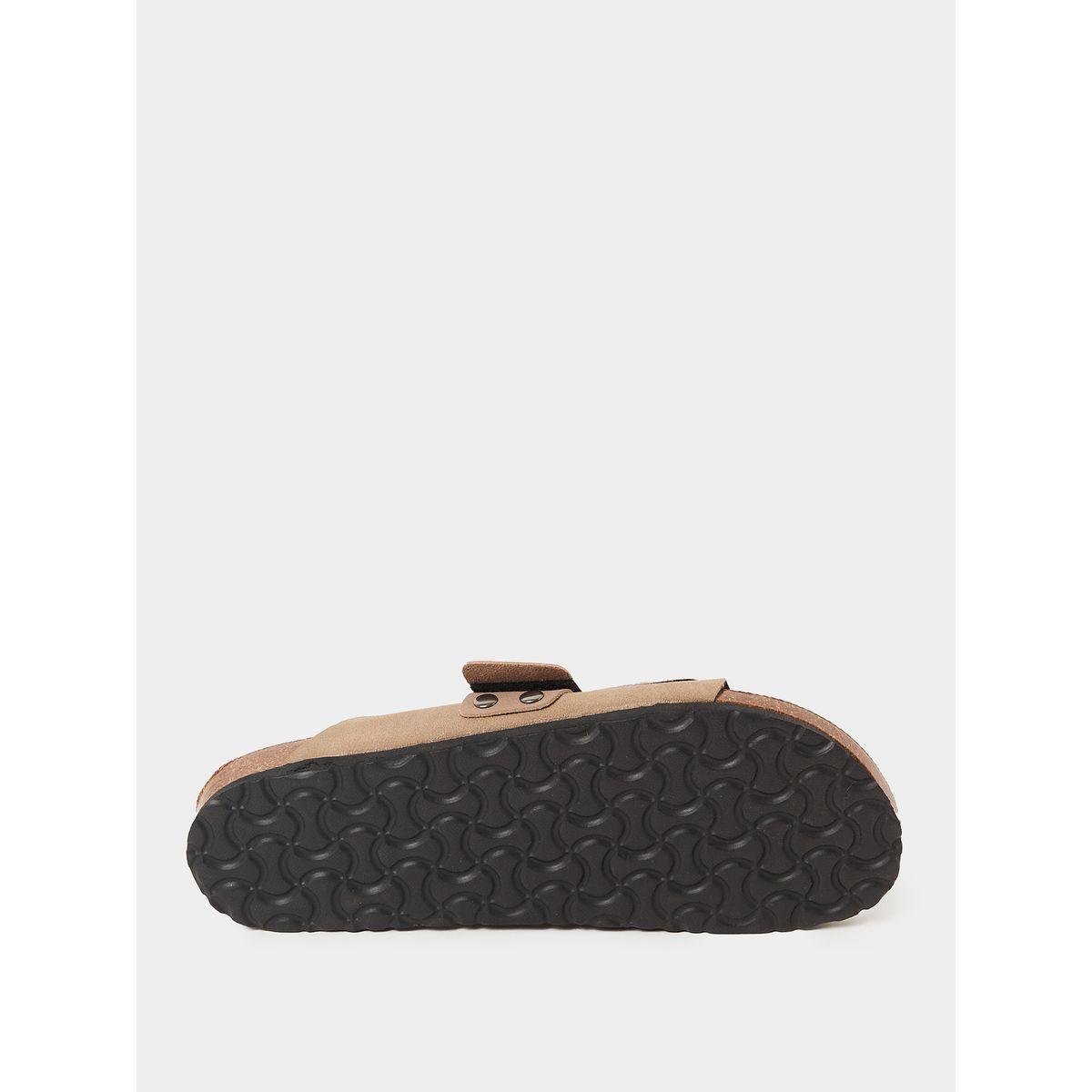 Styli Wide Strap Velcro Detail Slip On Sandals-men-shoes-sandals-image-6
