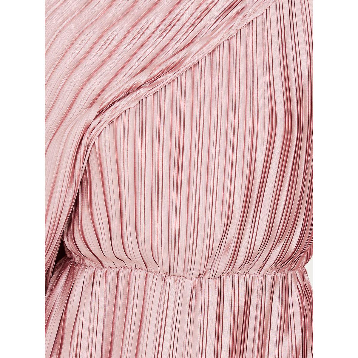 فستان ميدي بكسرات وخصر مطاطي-women-clothing-dresses-image-3