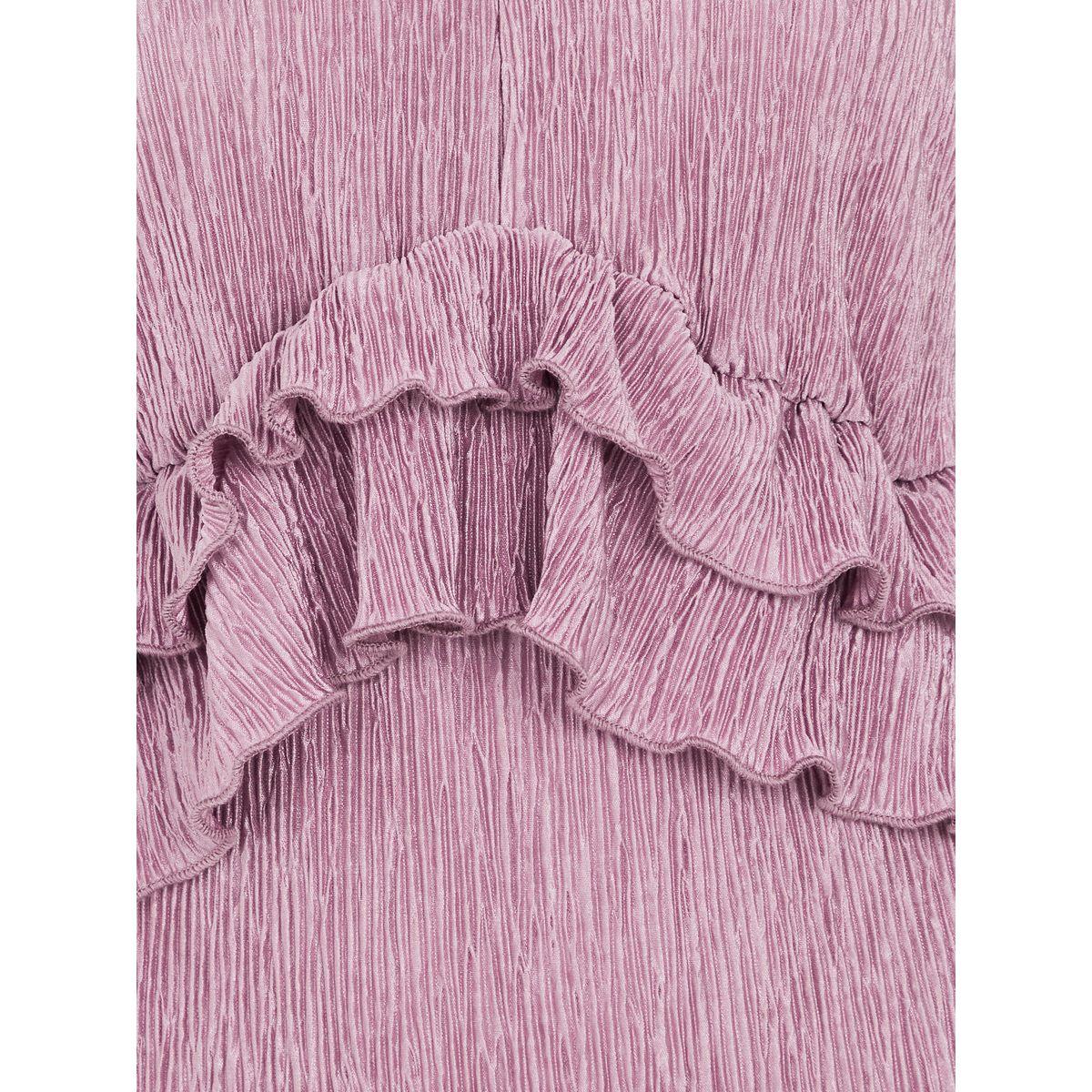 Styli Limited Frill Detail Plisse Maxi Dress with Slit Sleeve-women-clothing-dresses-image-3