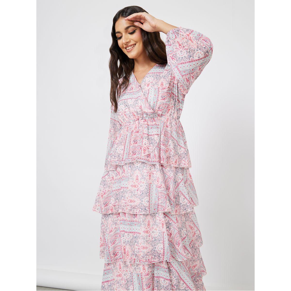 Styli Paisley Print Chiffon Tiered Maxi Dress-women-clothing-dresses-image-2