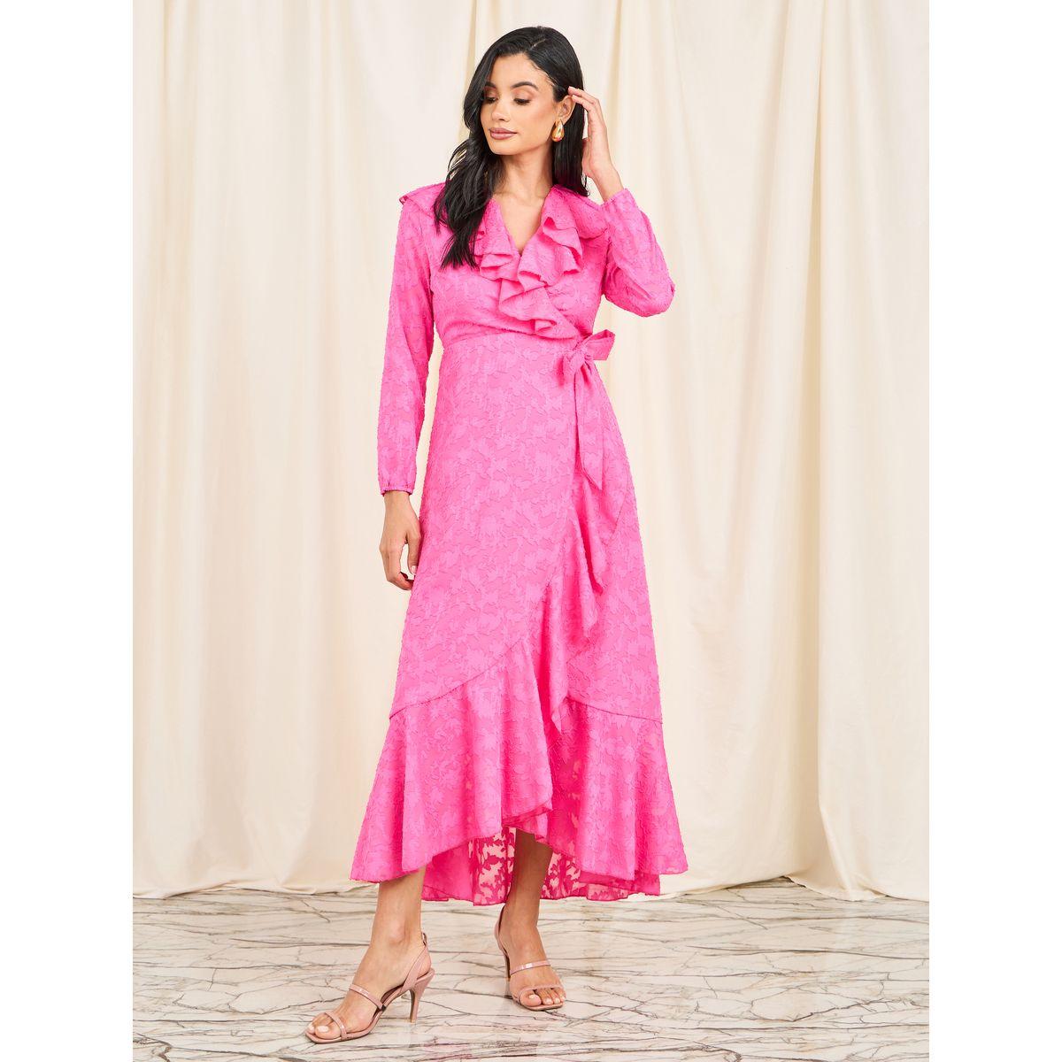 فستان طويل بتفاصيل كشكش-women-clothing-dresses-image-1