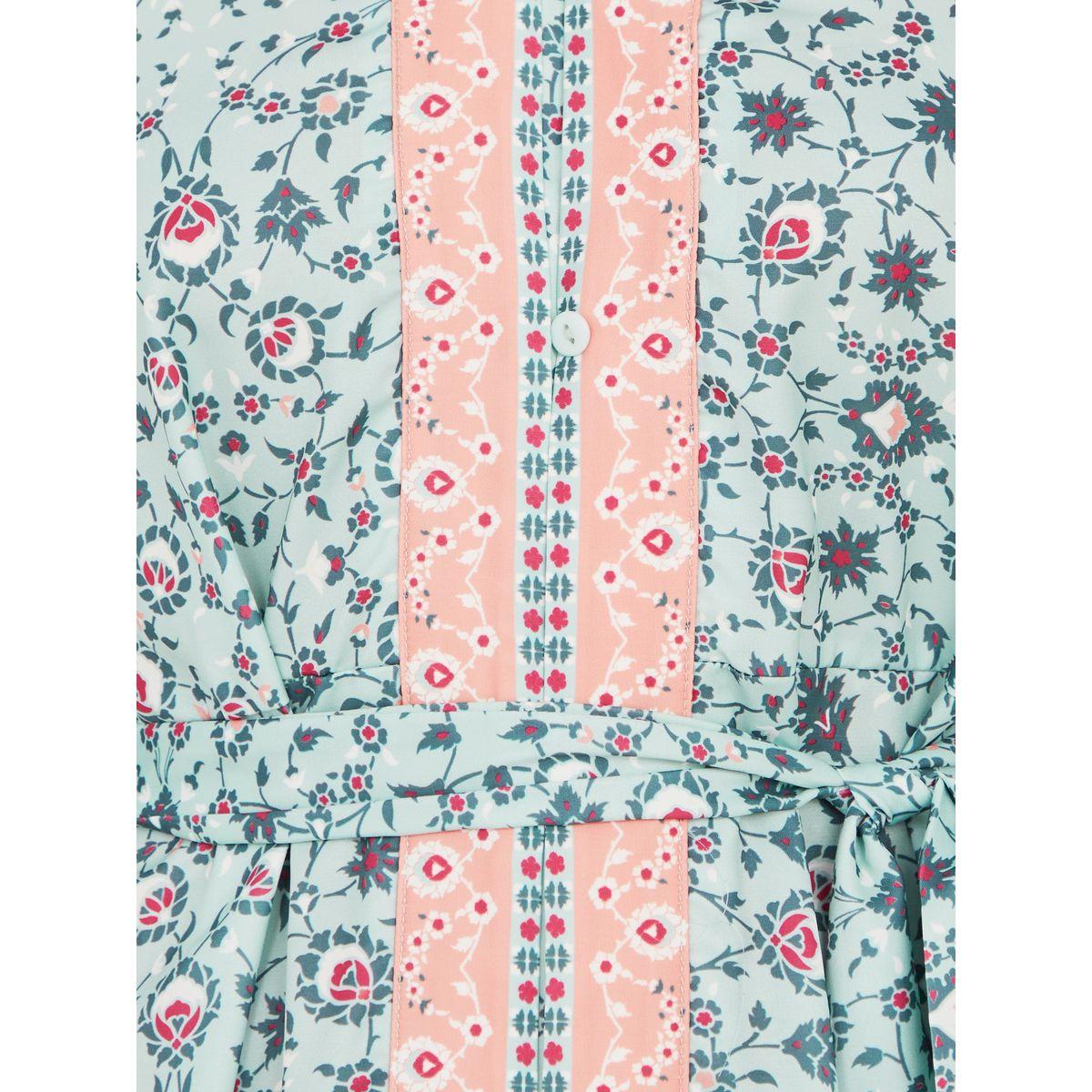 فستان طويل بكسرات وحزام خصر-women-clothing-dresses-image-3